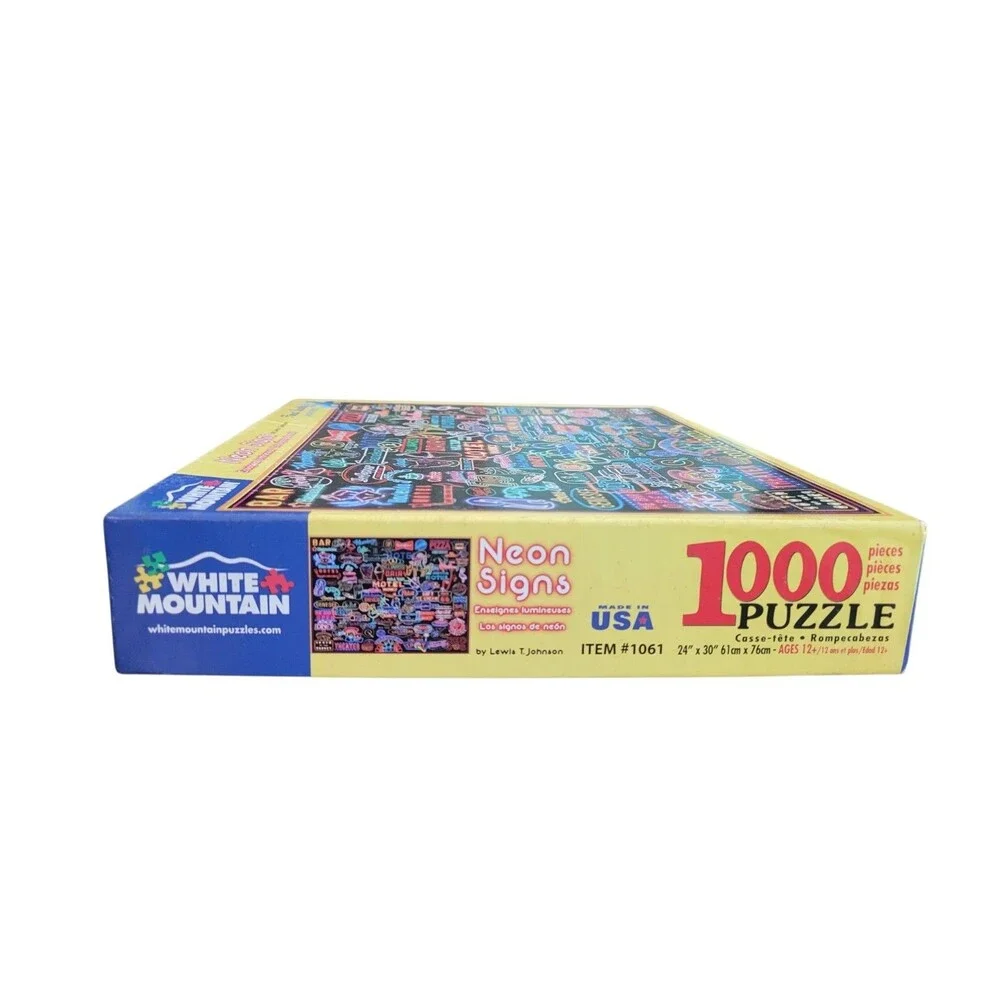 White Mountain 2017 NEON SIGNS Puzzle #1061 COMPLETE